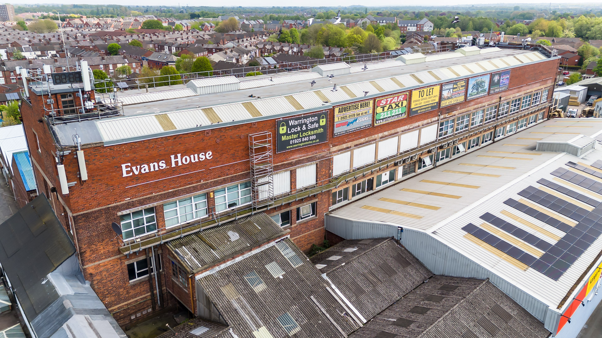 Exterior of Evans House Business Centre in Warrington